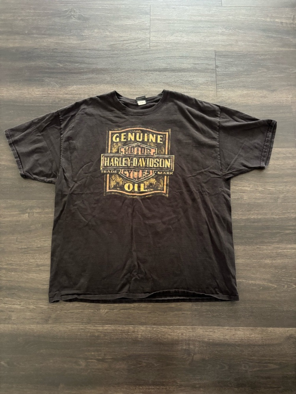 Y2K Harley Davidson General Oil T-shirt Size 3XL Biker Grunge